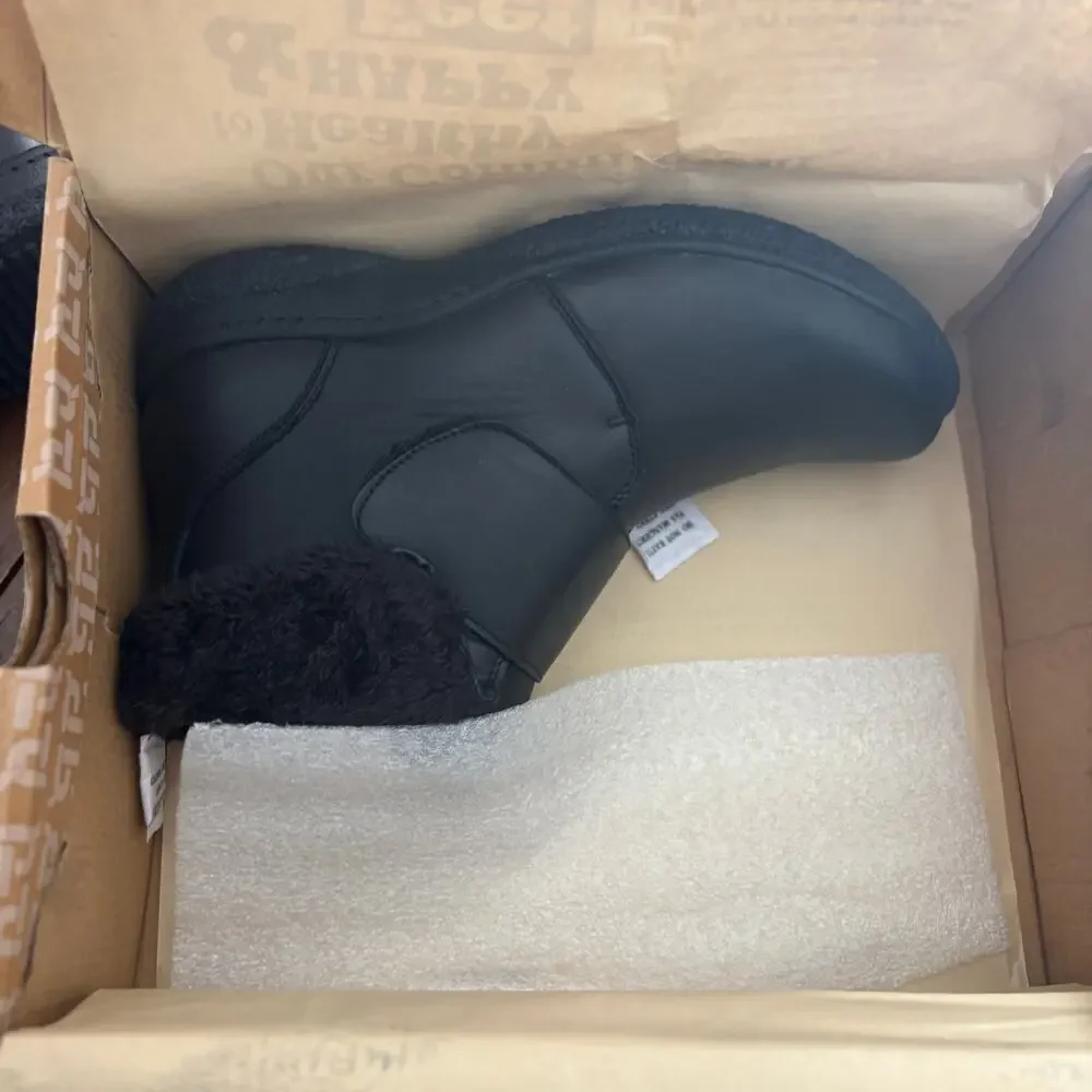 Propet Harlow Winter Boots 10 Black Leather NWT Ankle Booties Comfort Insulated